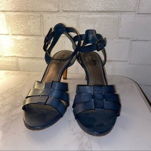 Coach and Four blue heels